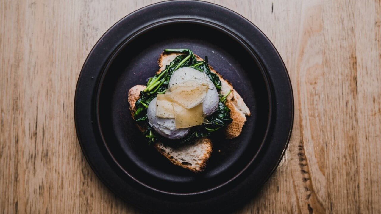 A serving of Silo Bakery's version of eggs benedict.