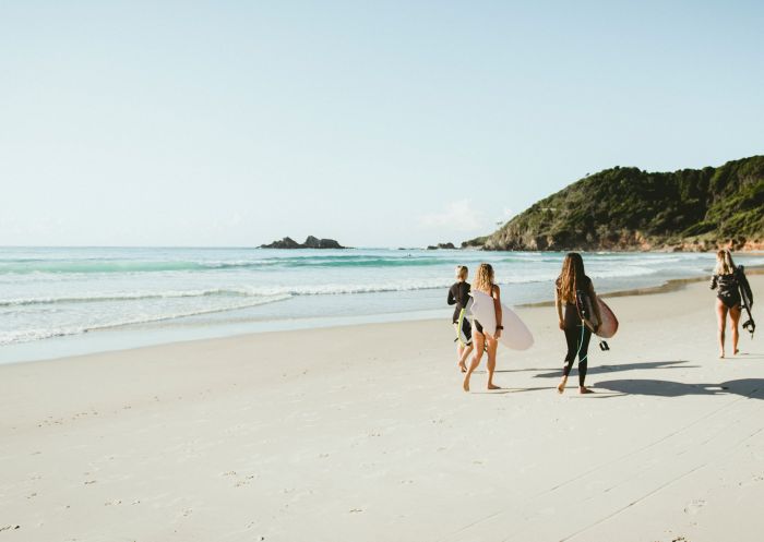 head north to Broken Head Beach, Byron Bay
